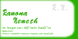 ramona nemeth business card